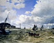 克劳德 莫奈 : The Seine Estuary At Honfleur